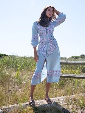 ASHA Chambray Blythe Dress NWT